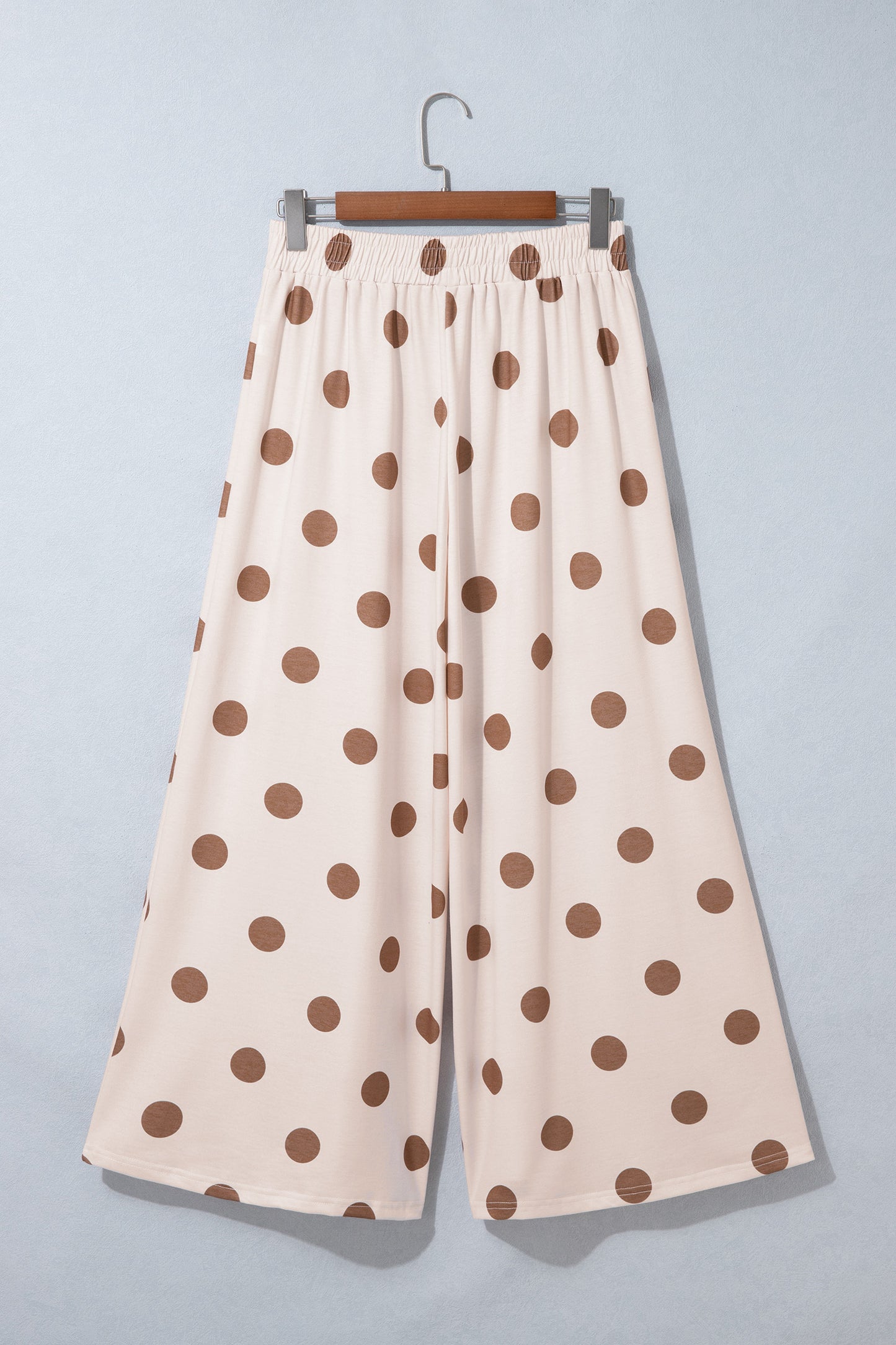 Polka Dot Wide Leg Elastic Waist Pants