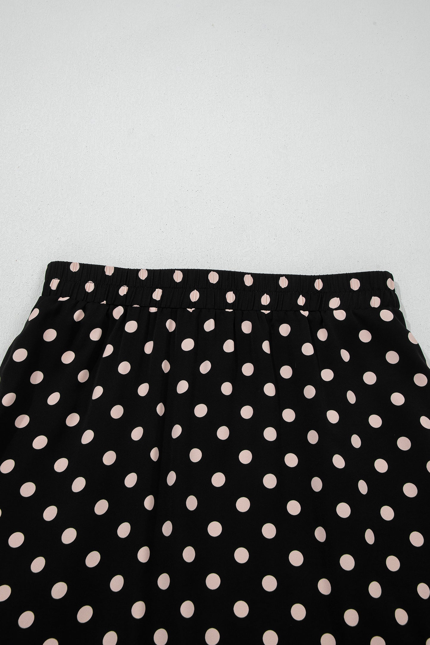 Polka Dot Sheer Lace Patchwork Asymmetric Skirt
