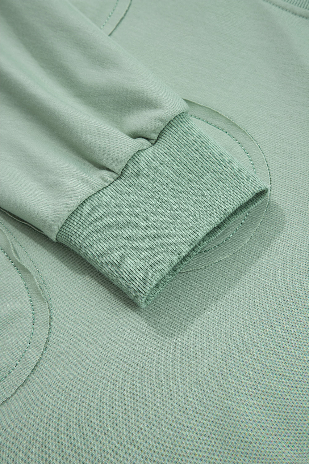 Flower Patchwork Raw Edge Drop Shoulder Top