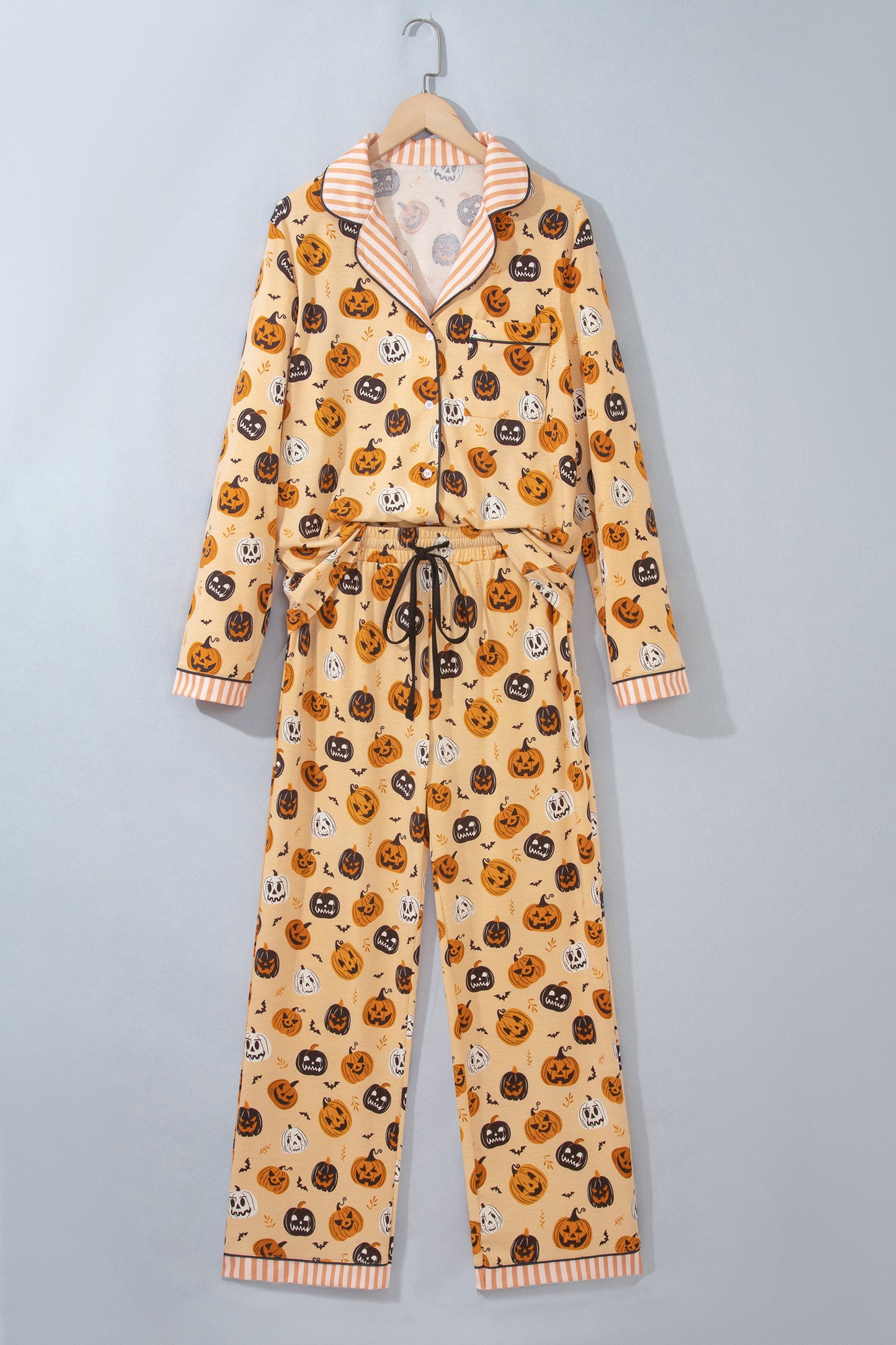 Halloween Pumpkin Top & Pants Pajama Set