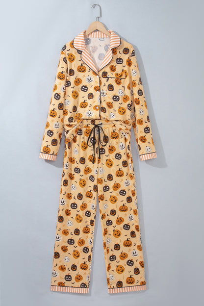 Halloween Pumpkin Top & Pants Pajama Set