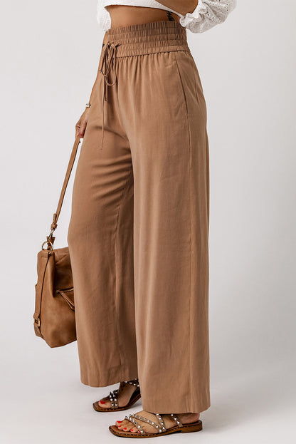 Drawstring Elastic Waist Pants