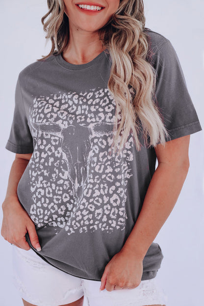 Leopard Western Short Sleeve Tee