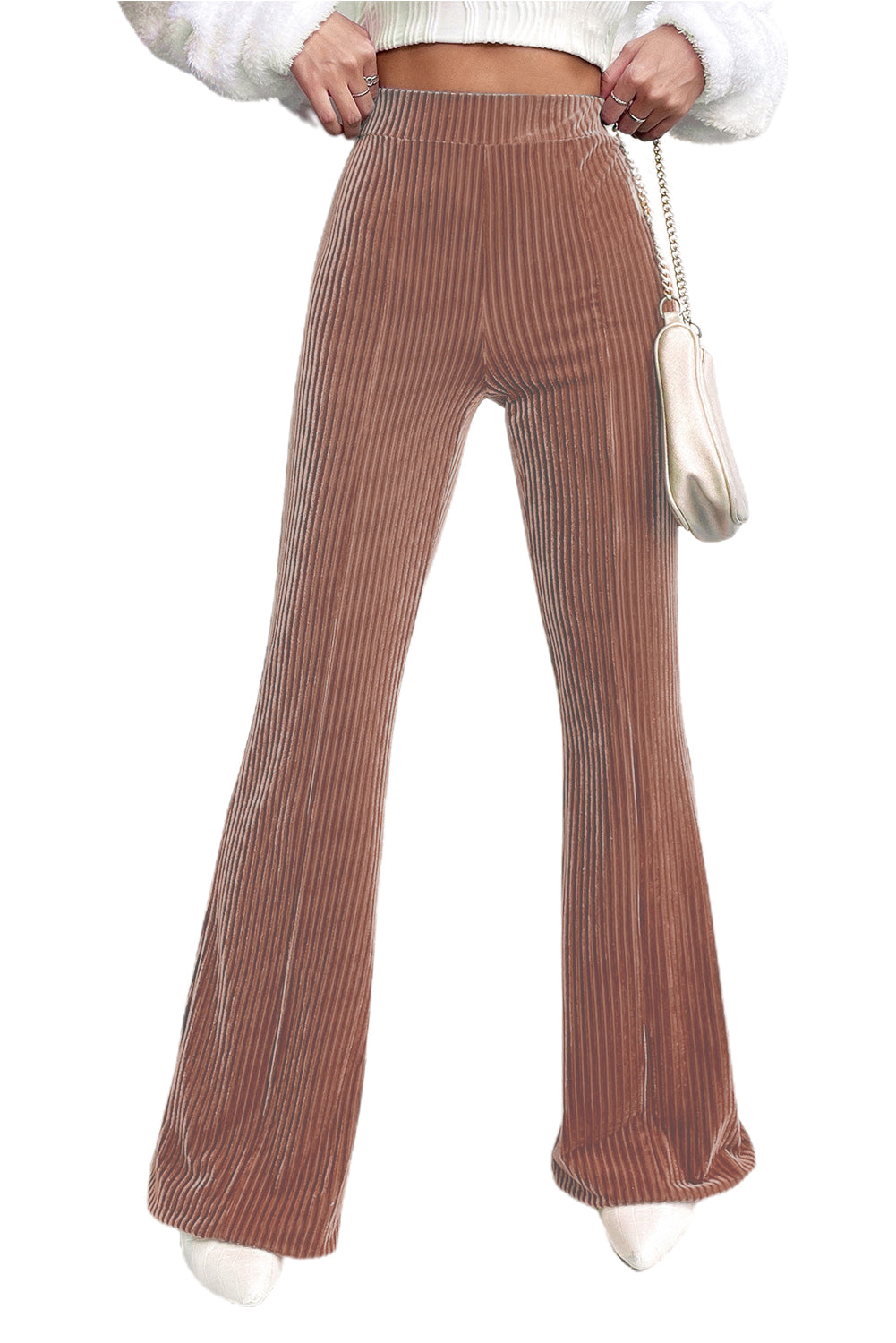 Corduroy High Waist Flare Pants