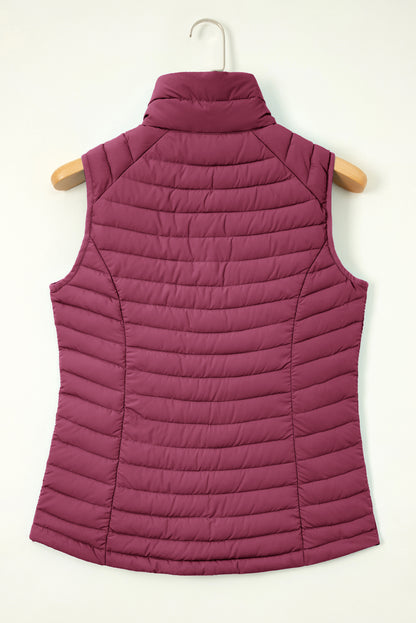 Quilted Zipped Puffer Vest