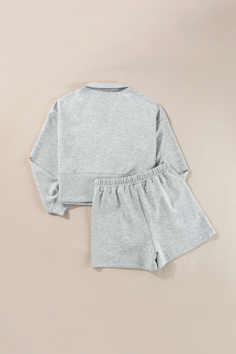 Zipped Sweatshirt and Shorts Set