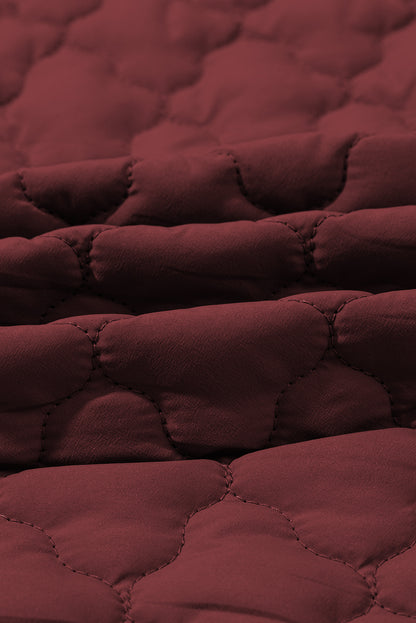 Quilted Zip-Up Snap Button Pocketed Vest