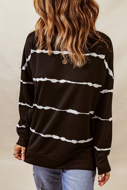 Stripe Long Sleeve Sweatshirt