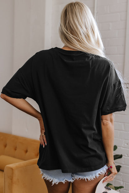 Solid Short Sleeve Hi Low Hem T-Shirt