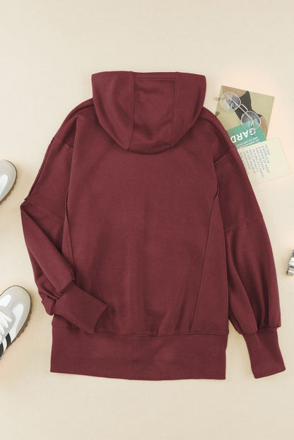 Reverse Seam Zip Up Hoodie