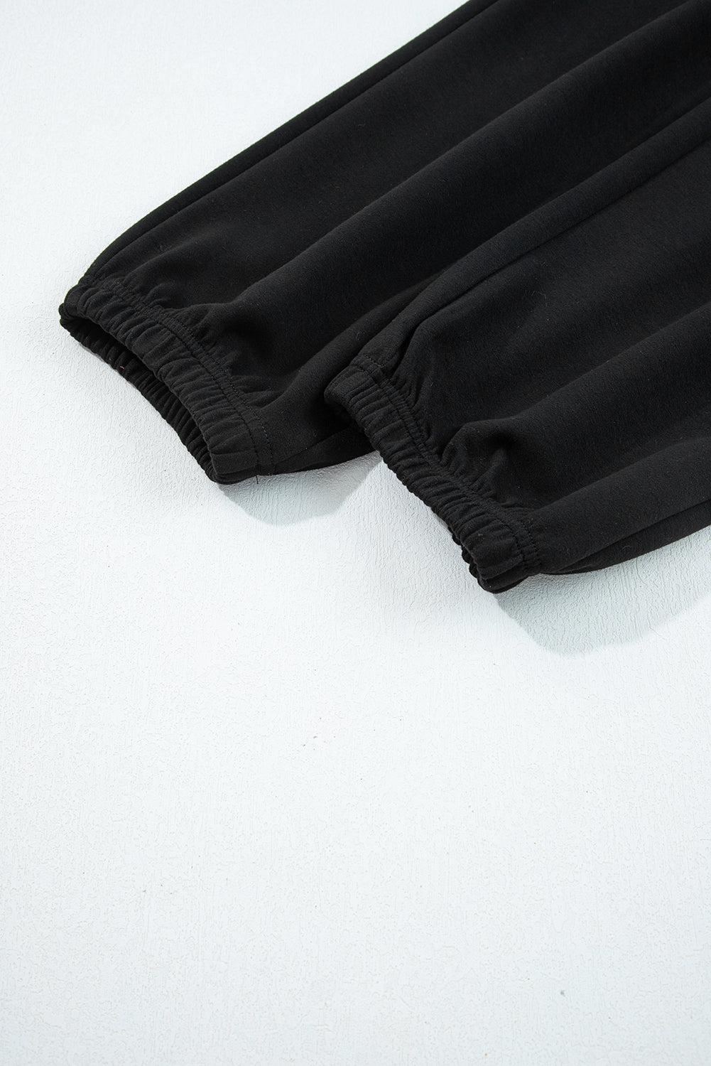 Solid Quarter-Zip Top and Drawstring Pants Set