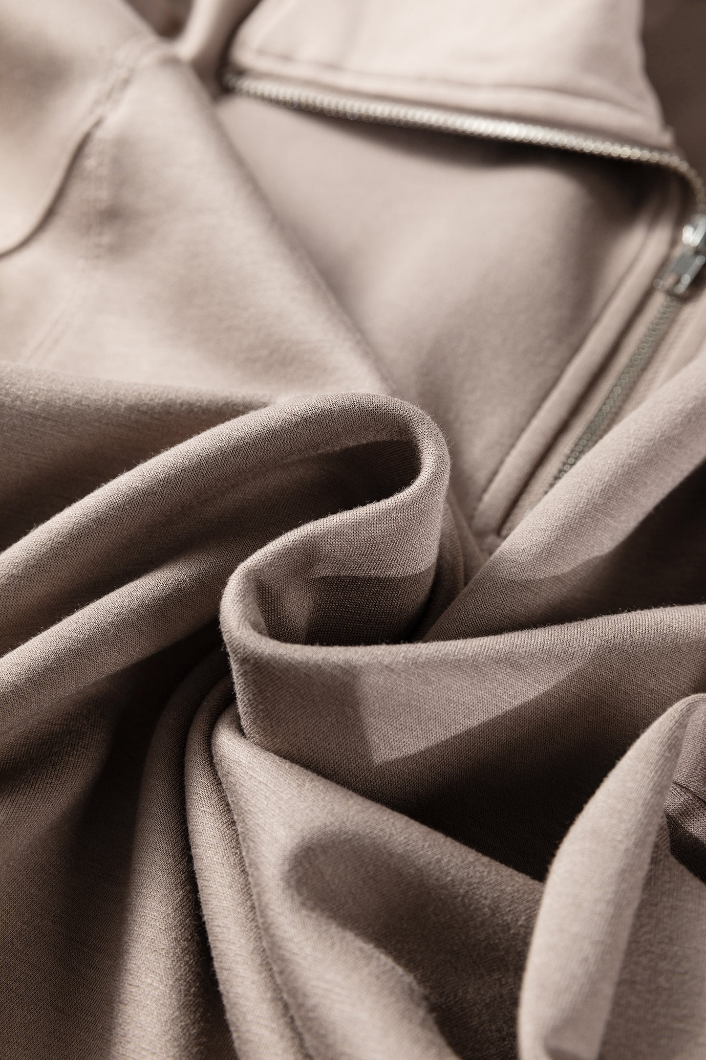 Solid Quarter-Zip Top and Drawstring Pants Set