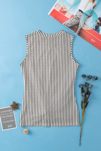 Stripe Twist Front Tank Top