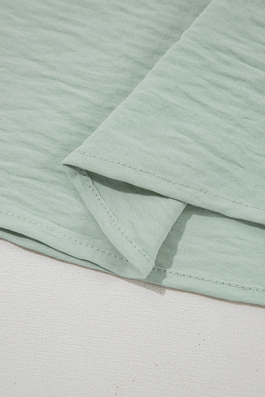 Solid Ruffle Short Sleeve Blouse