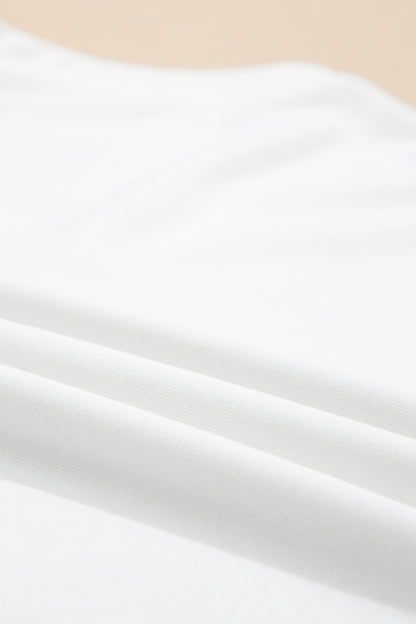 Solid Mock Neck Cap Sleeve Oversized Top