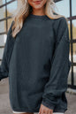 Ribbed Long Sleeve Oversized Sweatshirt