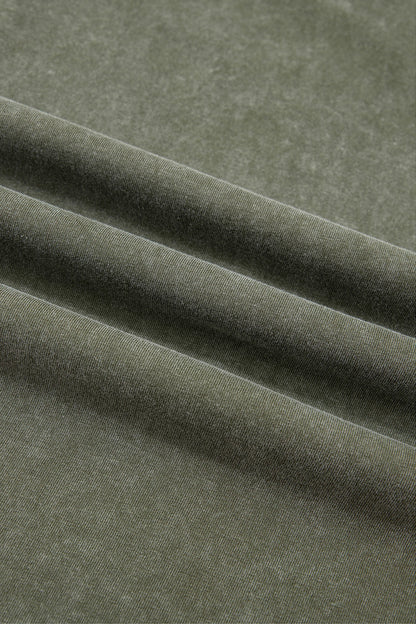 Mineral Wash Seam Detail Flare Leg Drawstring Pants