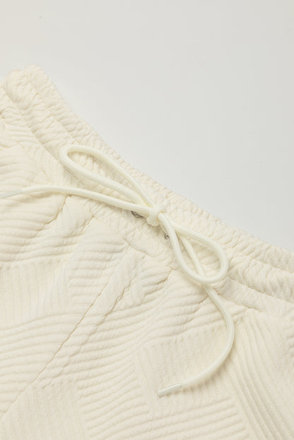 Textured Short Sleeve Top and Shorts Set