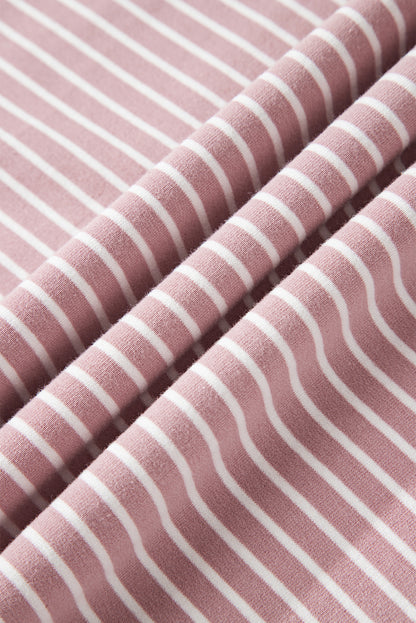 Stripe Thumbhole Drop Shoulder Sleeve Hoodie