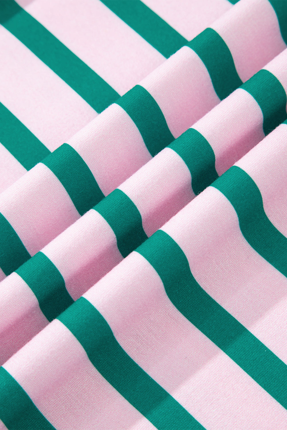 Stripe Colorblock Patchwork Side Slit Sweatshirt