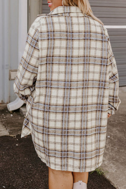 Plaid Tunic Shacket Plus Size