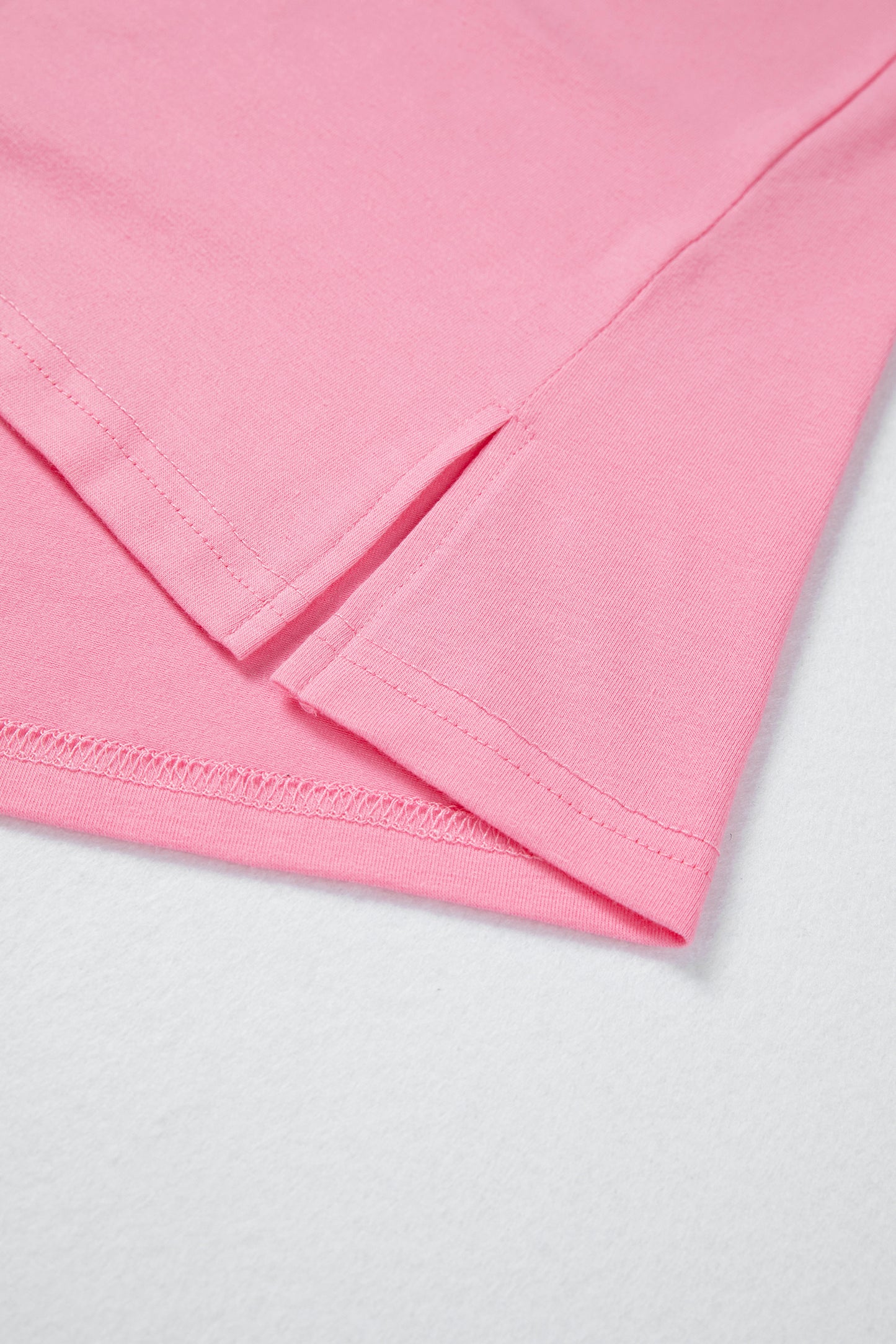 Solid V-Neck Short Puff Sleeve Blouse