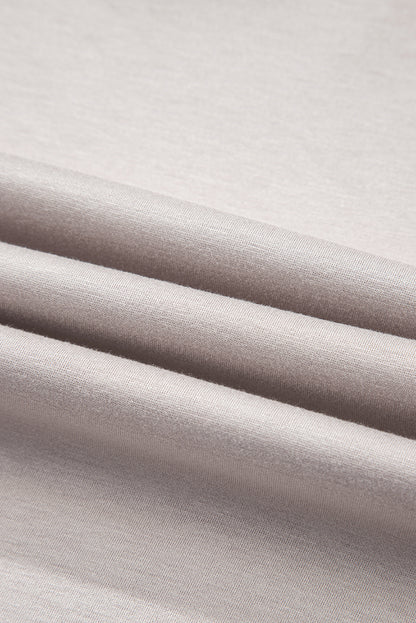 Solid Drop Shoulder Pullover and Mini Skirt Set