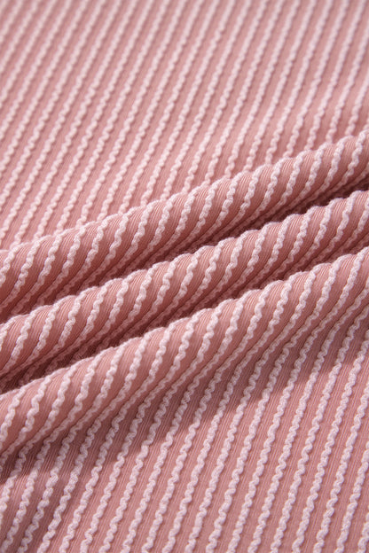 Plus Size Corded Ruffle Sleeve Frilled V-Neck Blouse