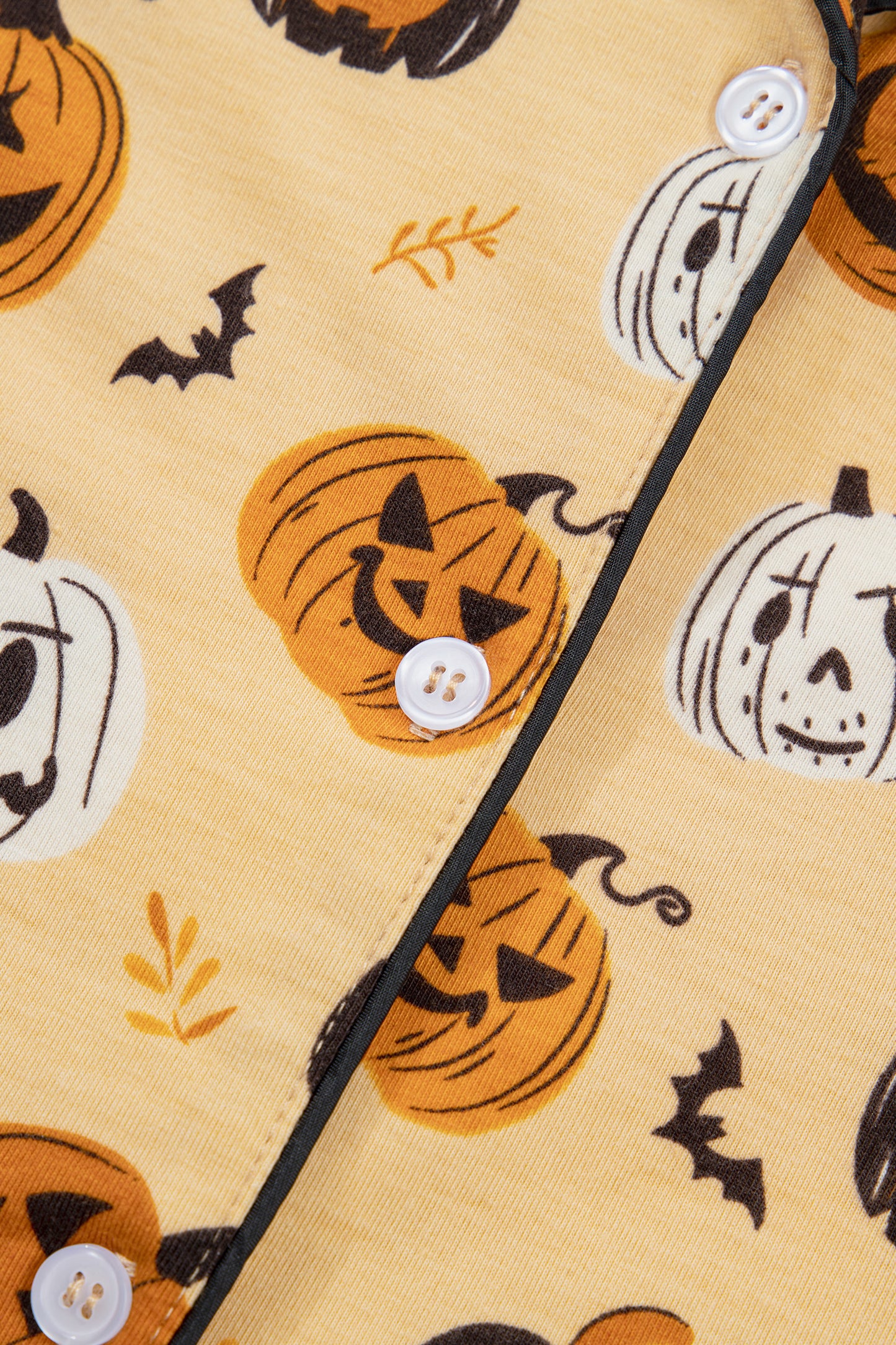 Halloween Jack-O-Lantern Ruffle Top & Shorts Lounge Set