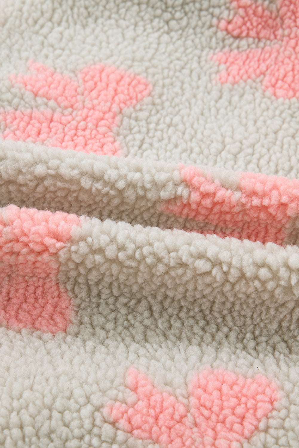 Valentine Bow Sherpa Quarter Zip Sweatshirt