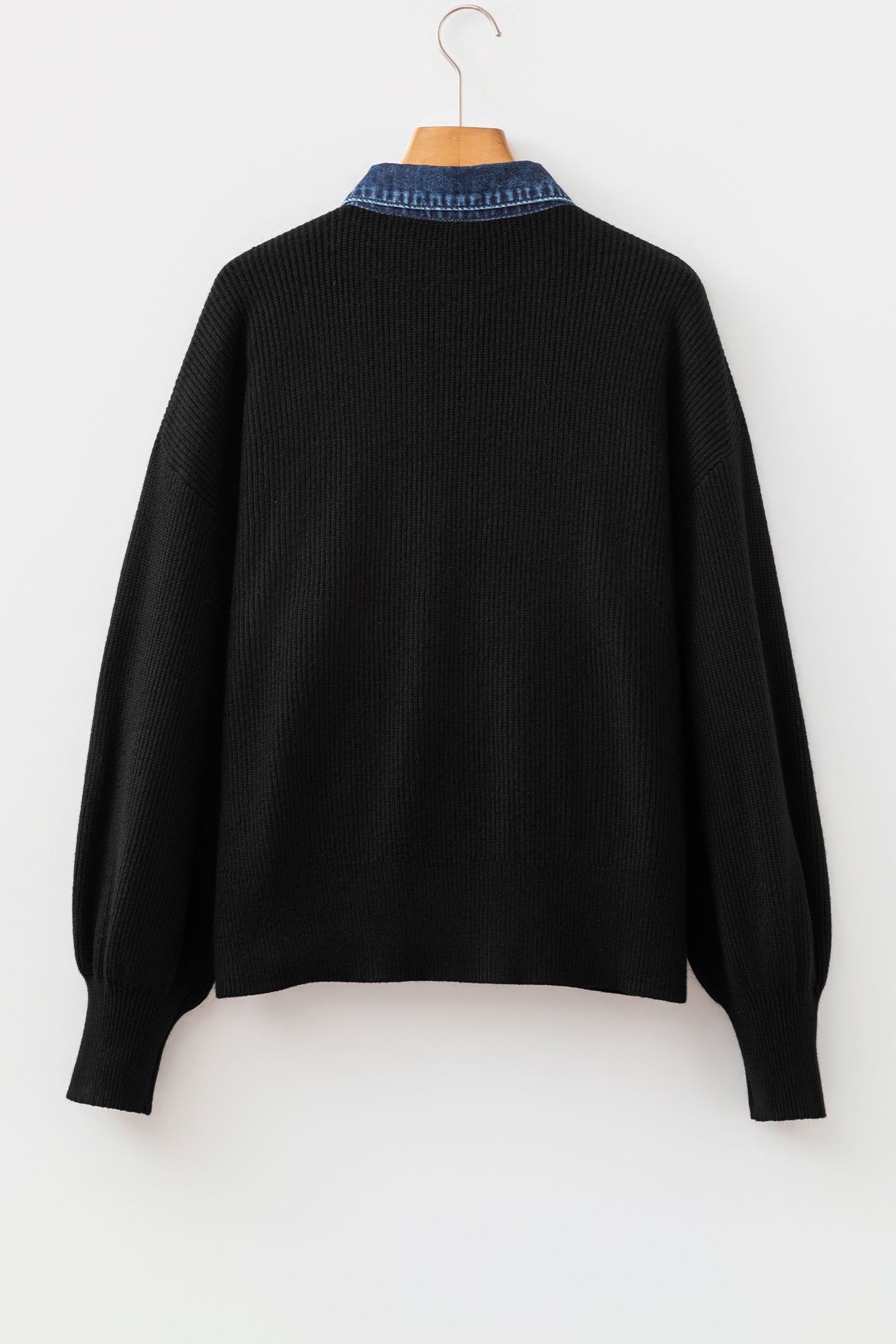 Drop Shoulder Placket Shirt Collar Long Sleeve Cardigan