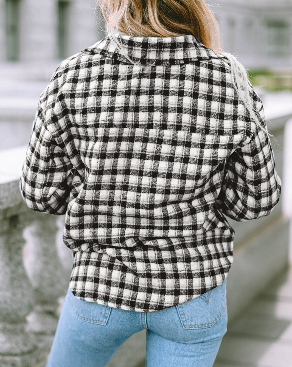 Plaid Chest Pocket Buttoned Shacket