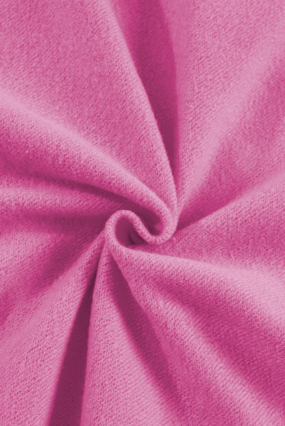 Solid Fleece-Lined Half-Zip Up Collar Sweatshirt