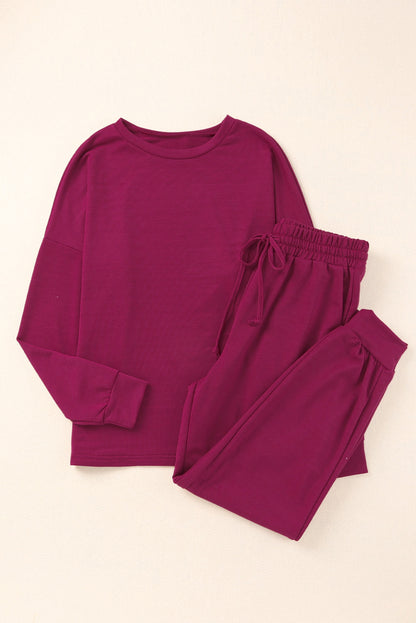 Pullover and Drawstring Pants Set