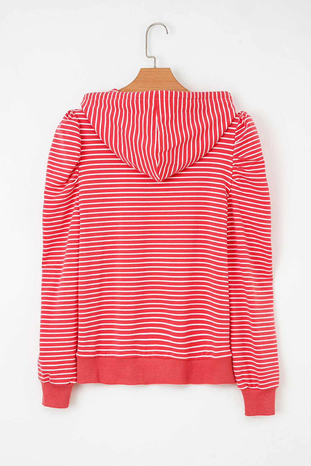 Stripe Puff Long Sleeve Hoodie