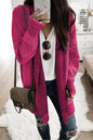 Plaid Knit Open Front Cardigan