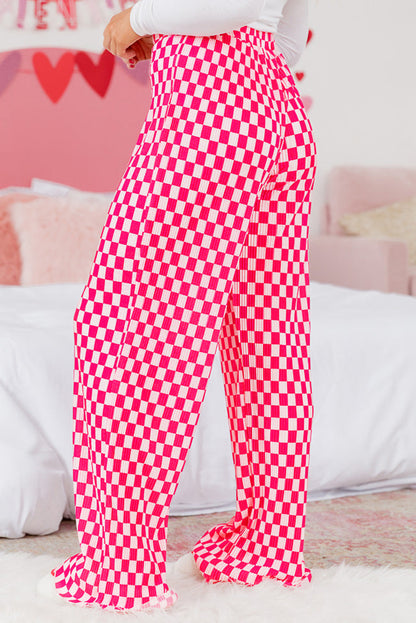 Checker Shirt and Pants Pajama Set