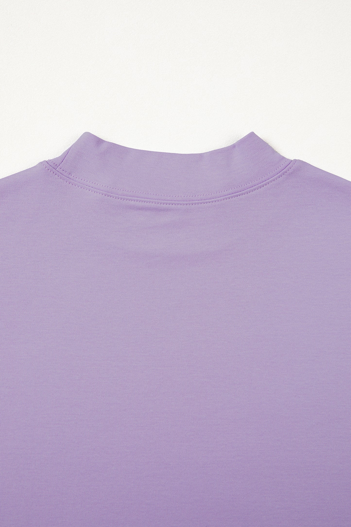 Oversized Solid Color High Neck Tee