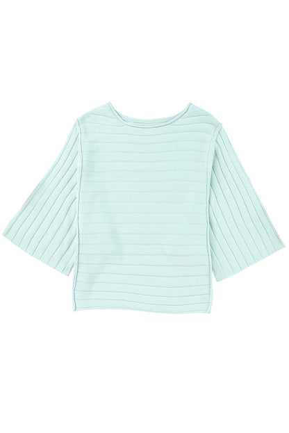 Ribbed Reserve Seam Dolman Sleeve Top