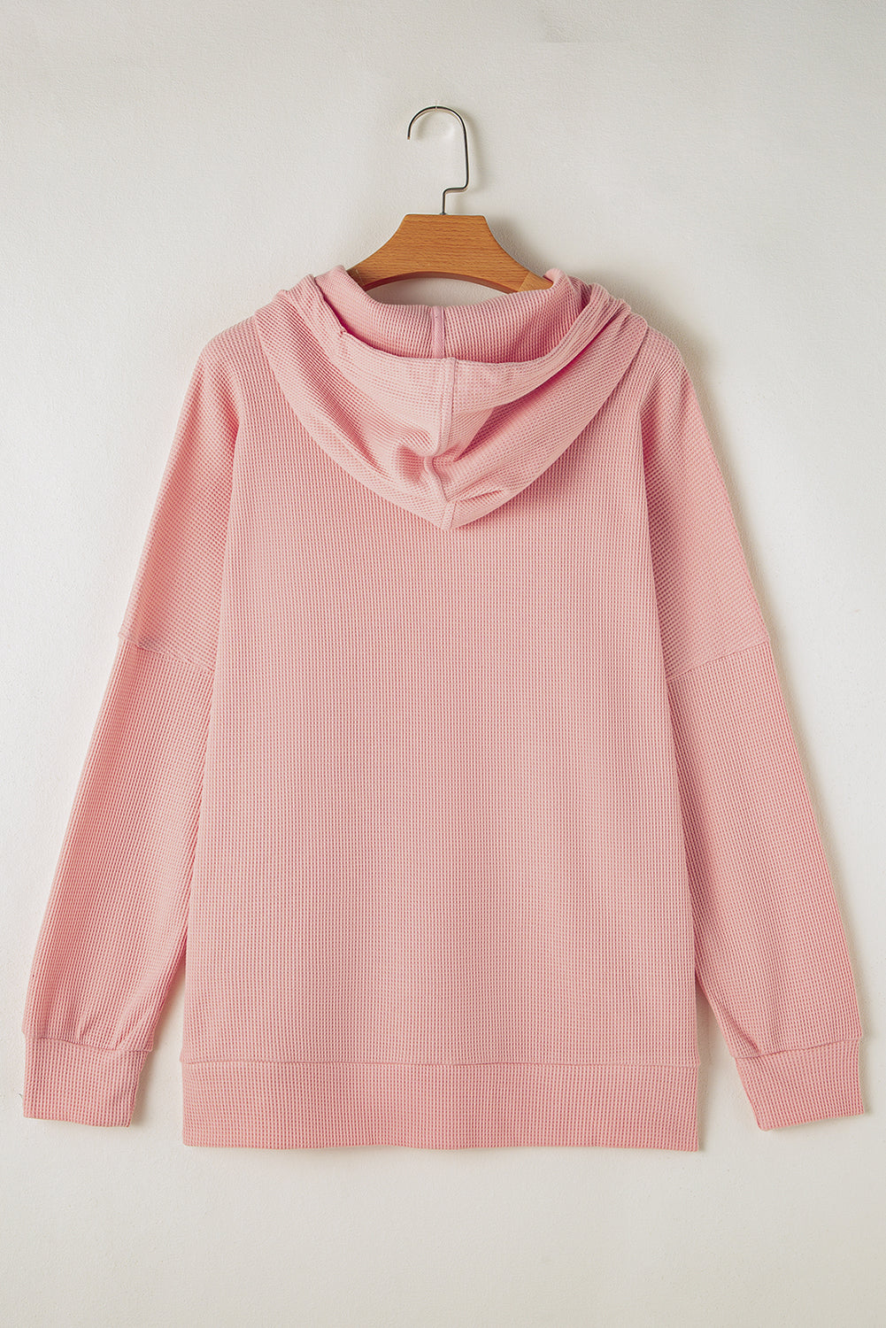 Waffle Knit Oversized Hoodie