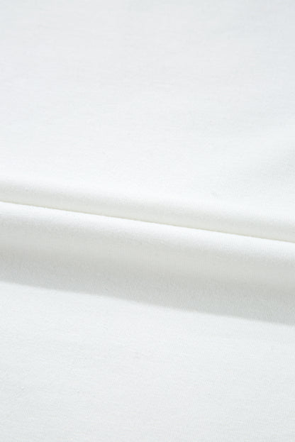 Lace Insert Long Sleeve Drop Shoulder Tee