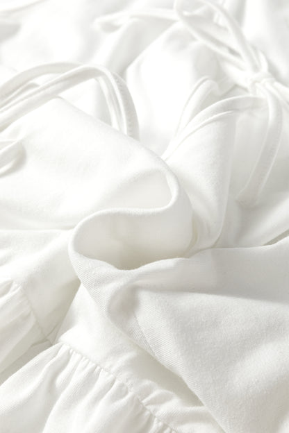 Plus Size Solid Bow-Tie Peplum Tank Top