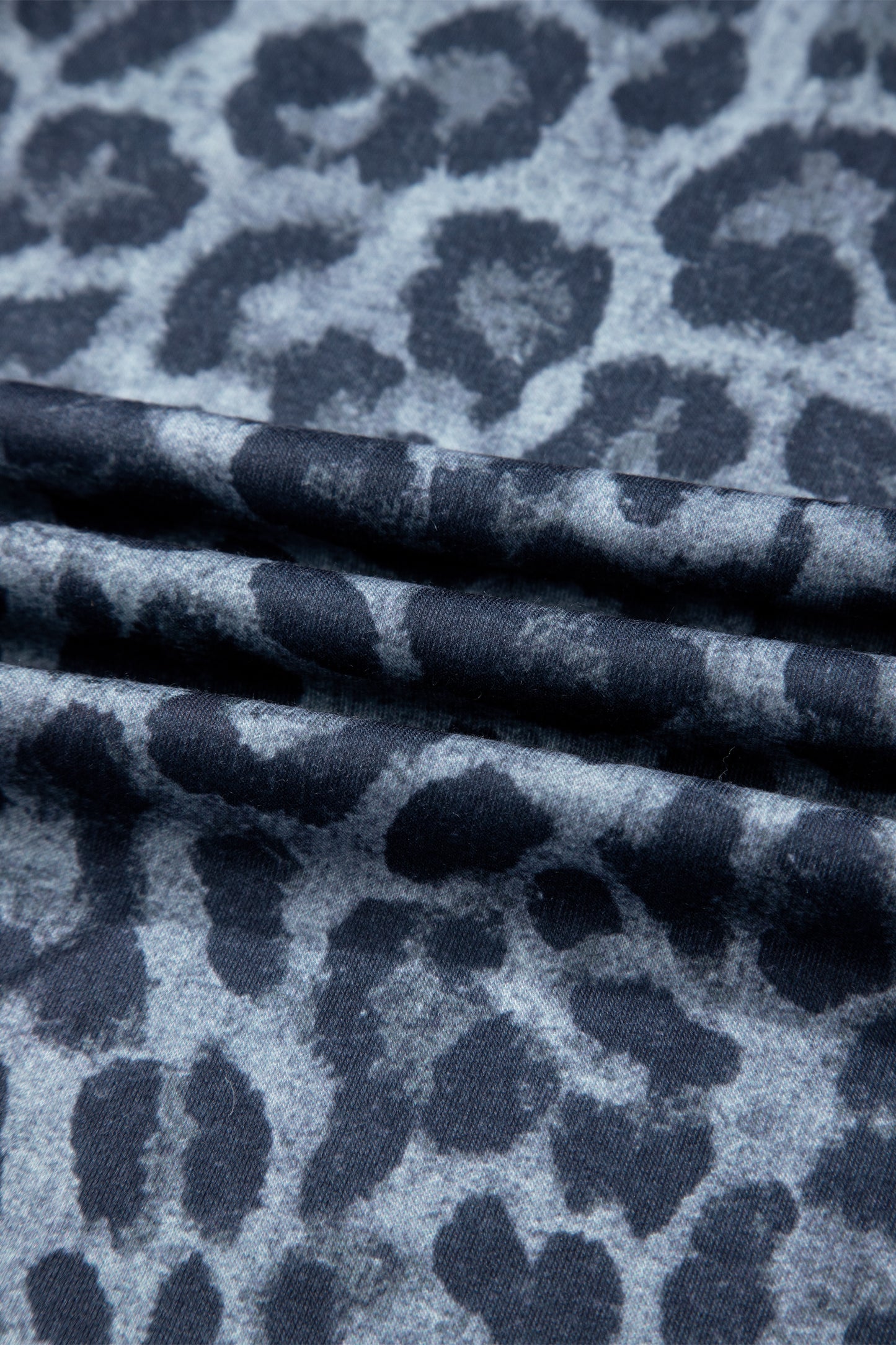 Leopard Frilled Drawstring Waist Wide Leg Pants