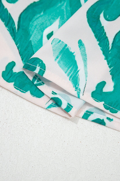 Boho Stripe Trim Flutter Sleeve Top