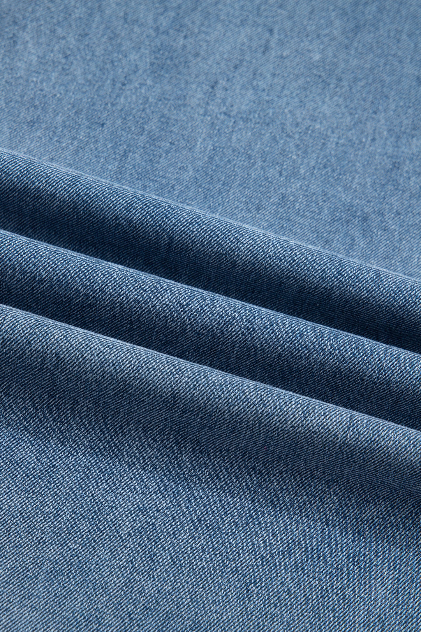 Pleated Wide Leg Pocketed Denim Jumpsuit