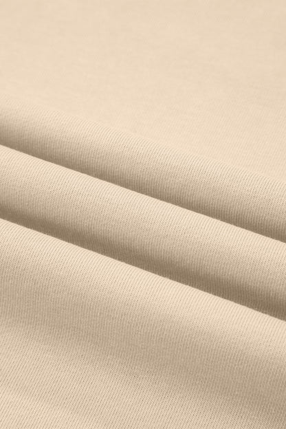 Solid Raw Seam Patchwork Baggy Sweatshirt