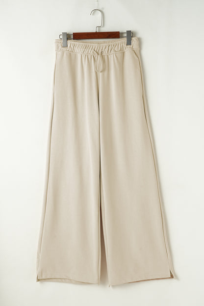 Drawstring Waist Wide Leg Pants