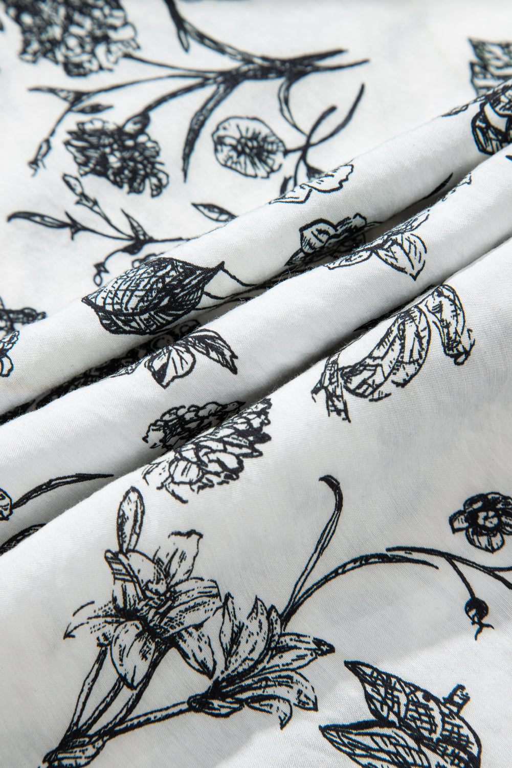 Plus Size Floral Ruffle Sleeve Midi Dress