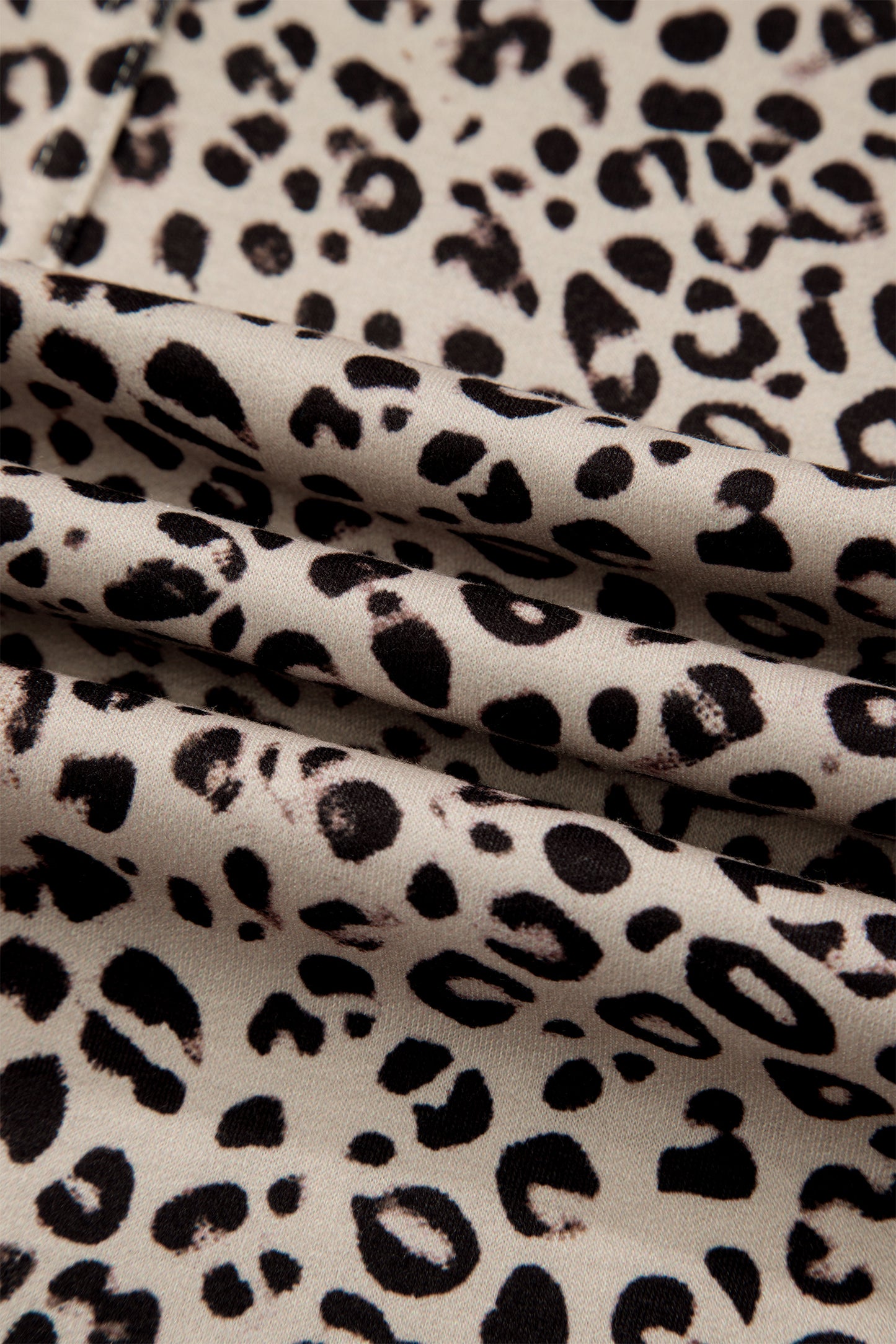 Leopard Terry Knit Wide Leg Pants