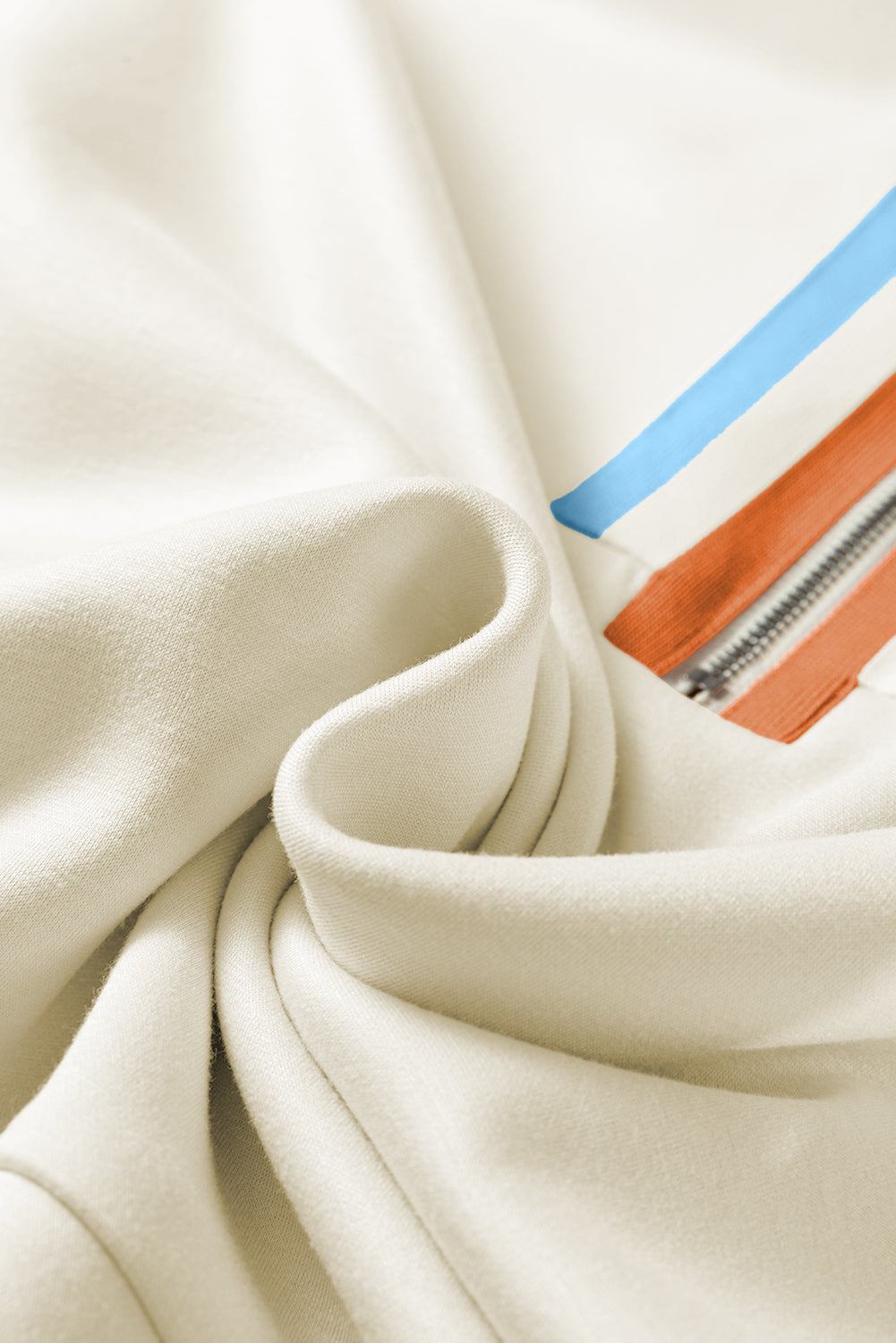 Stripe Patchwork Quarter-Zip Pullover and Pant Set